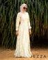 Brocade Long Sleeve Round Neck Dress 62222